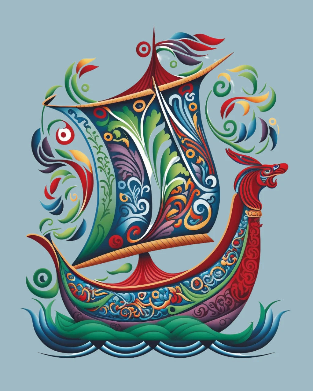 Abstract Ship Diamond Art Kit