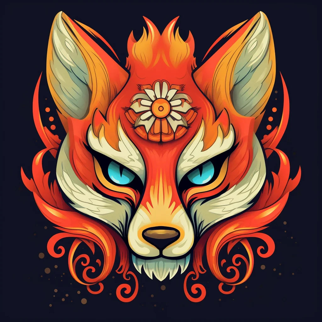 Fox Kabuki Mask Diamond Art Kit