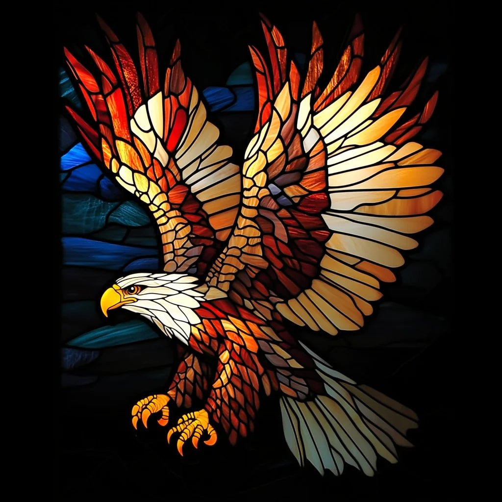 Glowing Wing Abstract Eagle Diamond Art Kit