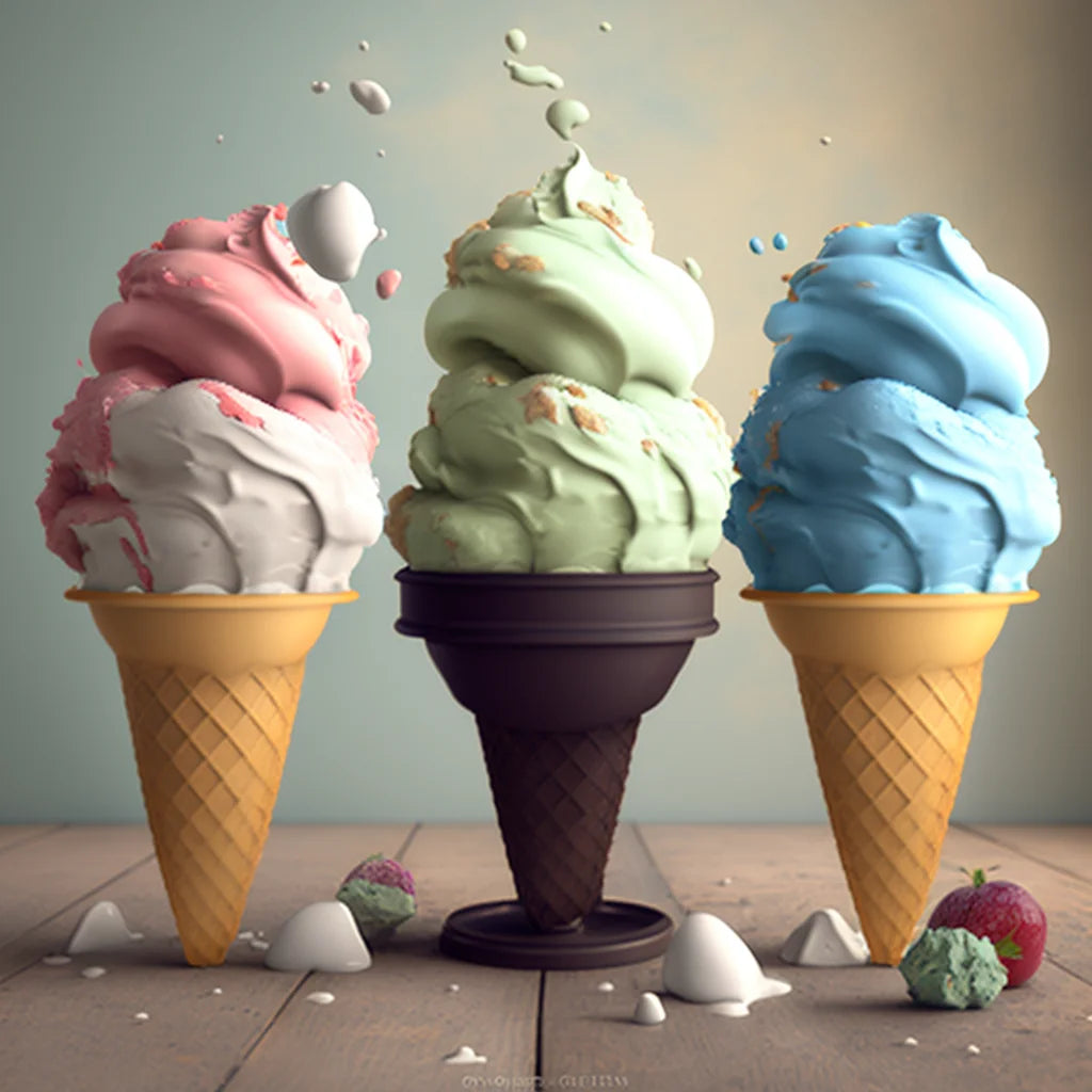 Three Ice Cream Cones Diamond Art Kit