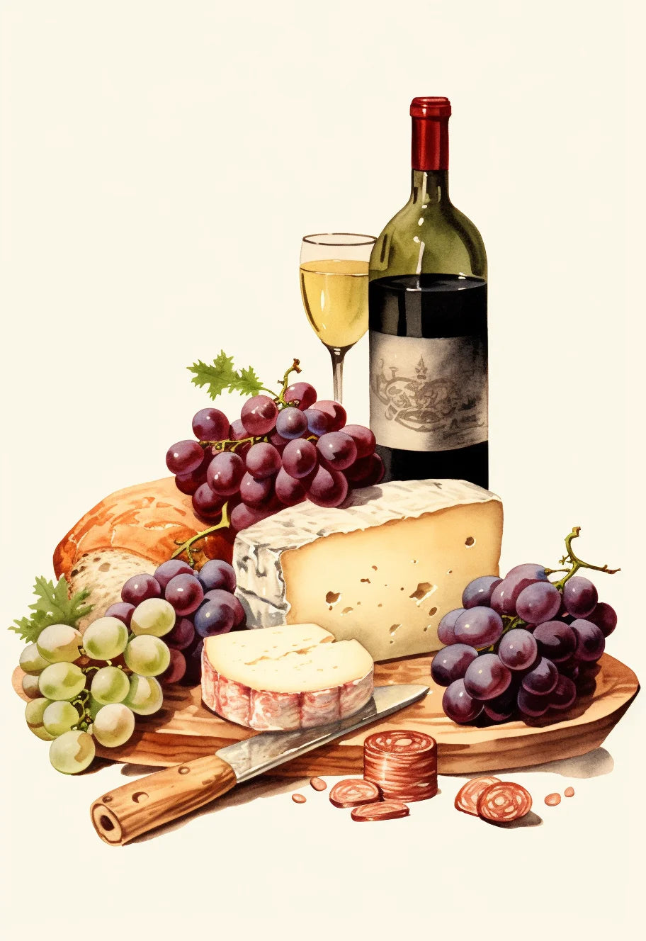 Wine And Cheese Diamond Art Kit