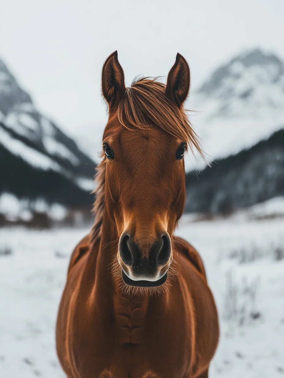 Up Close Brown Horse Diamond Art Kit