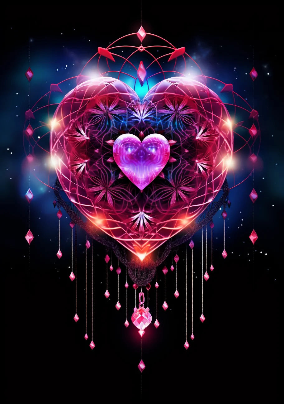 Galaxy Heart Dreamcatcher Diamond Art Kit
