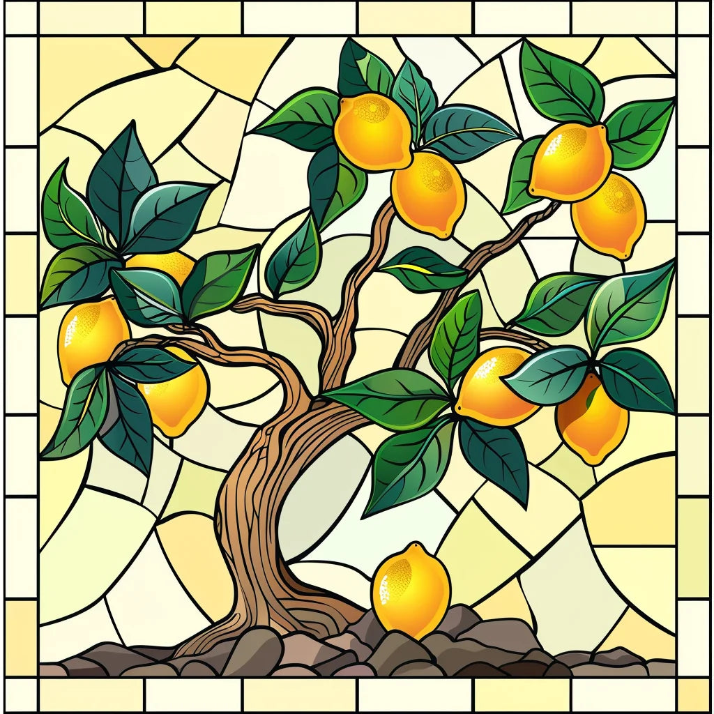 Lemons On The Tree Abstract Diamond Art Kit