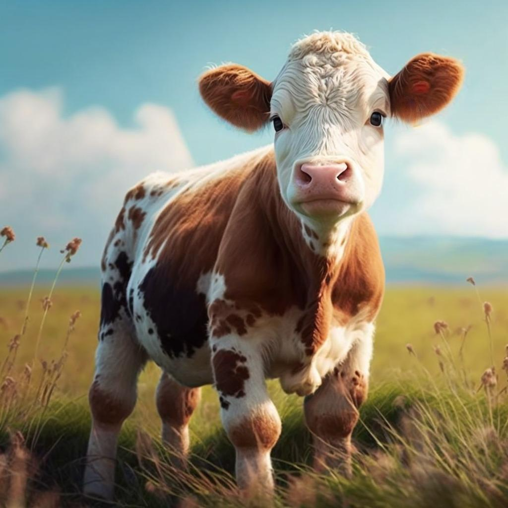 Calf in a Field Diamond Art Kit
