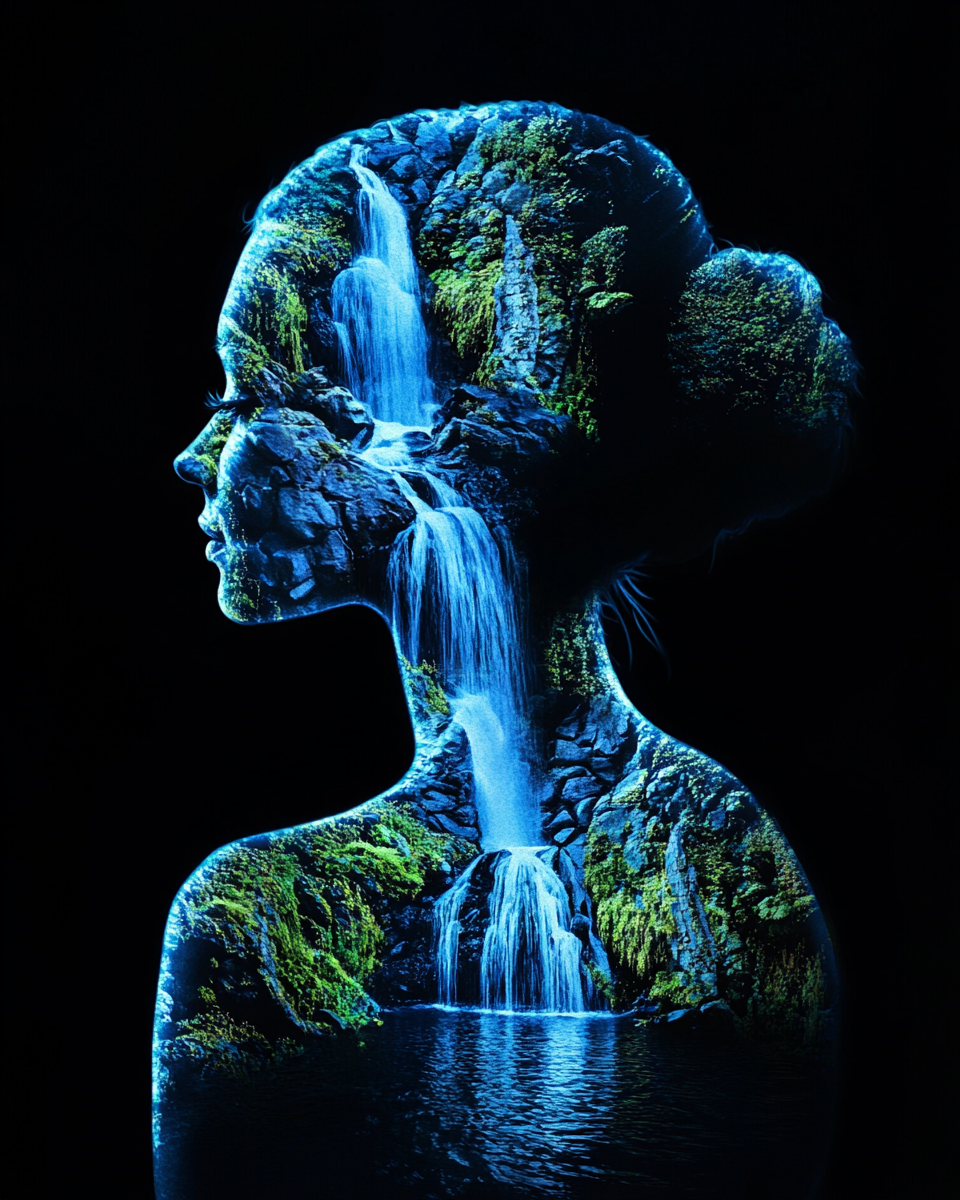 Woman Back Waterfall Diamond Art Kit