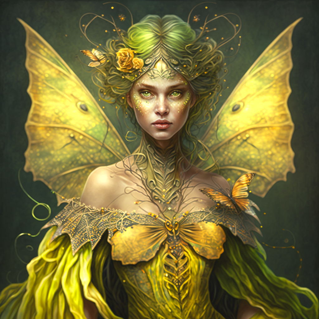 Yellowgreen Butterfly Fairy Diamond Art Kit