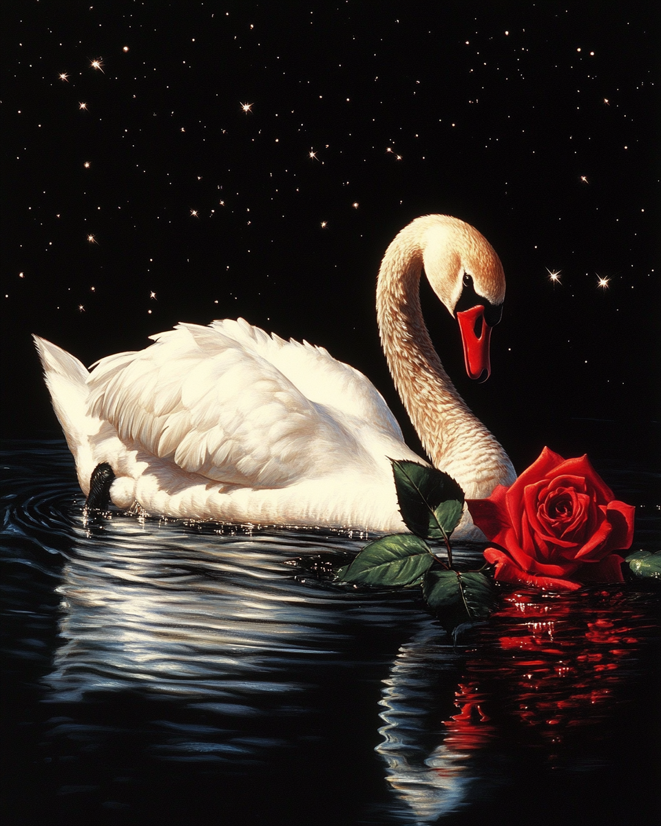 Starry Sky Red Roses Wan Diamond Art Kit
