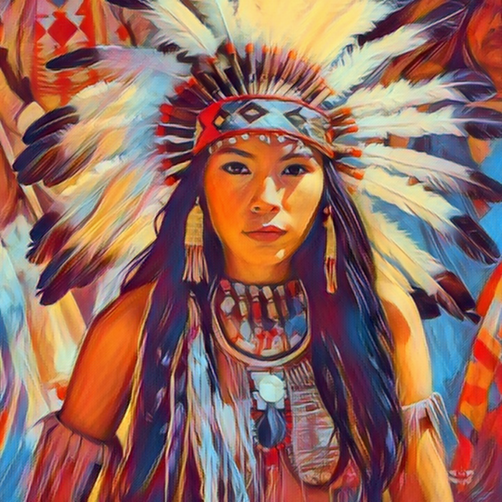 Native American Girl Diamond Art Kit