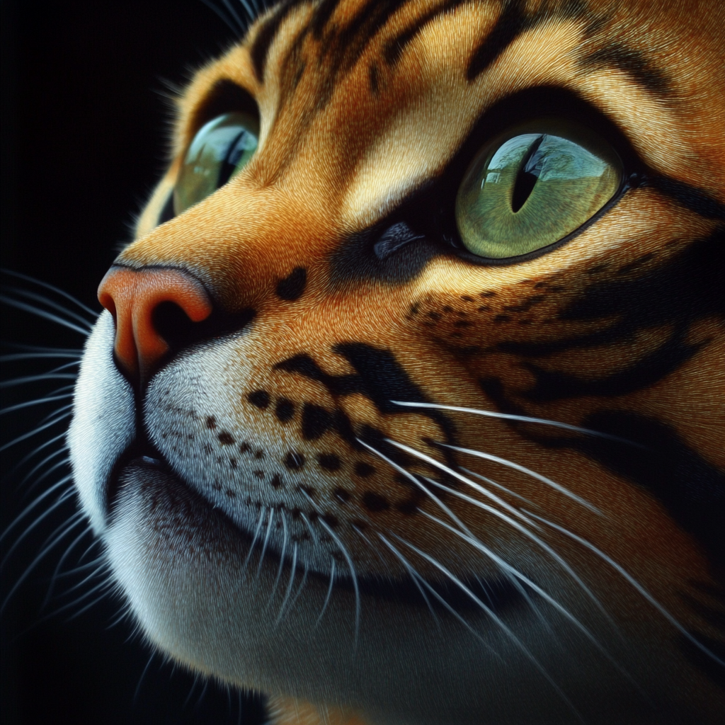 Close Up Green Eye Bengal Diamond Art Kit