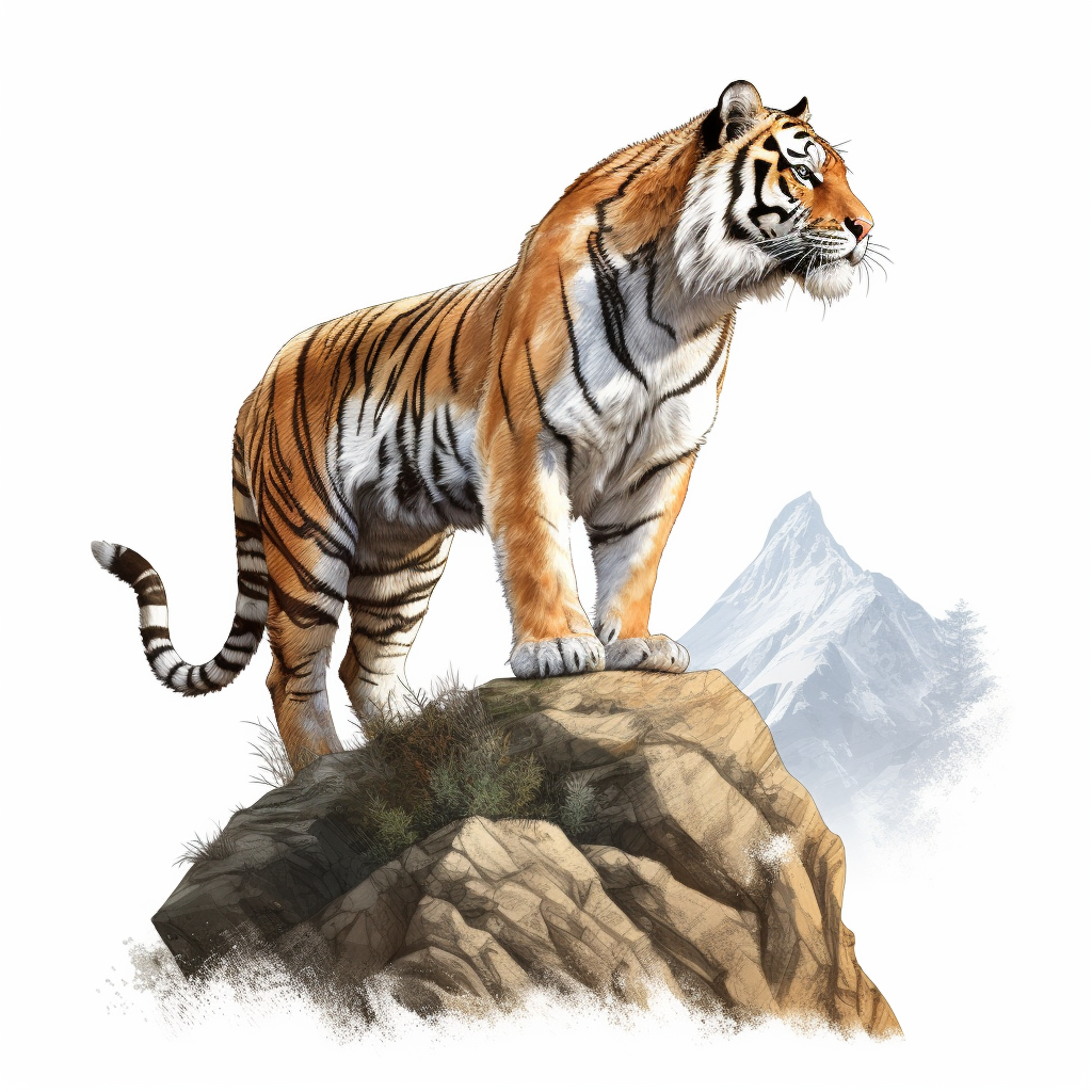 Tiger On A Rock Diamond Art Kit