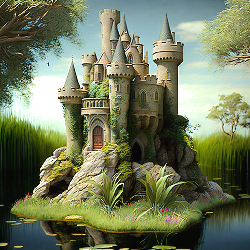 Pond Castle Diamond Art Kit