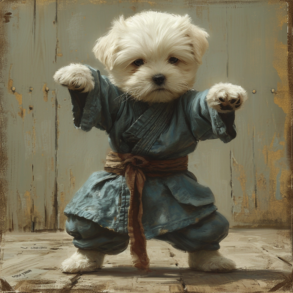 Kung Fu Puppy Diamond Art Kit