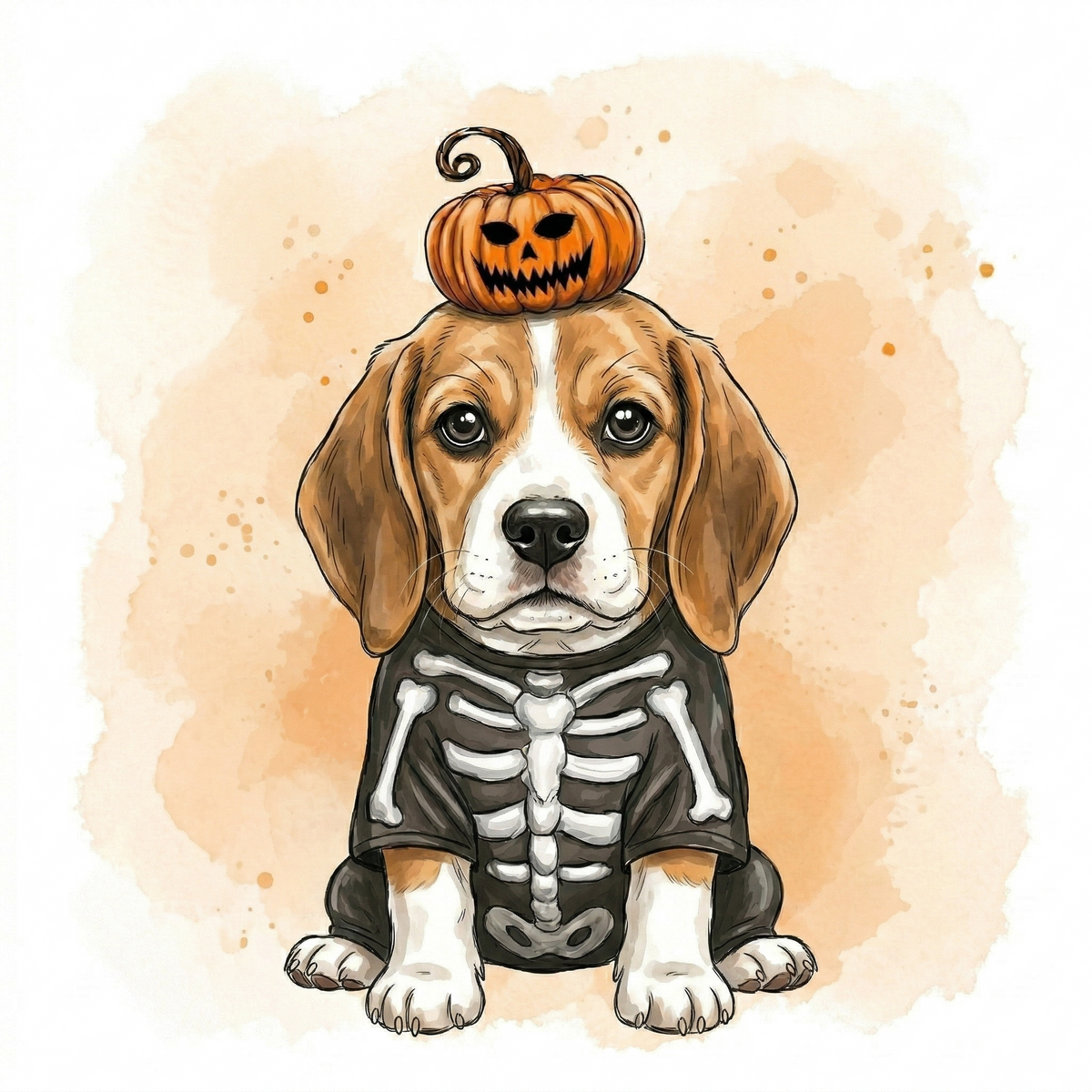 Trick Or Treat Beagle Diamond Art Kit