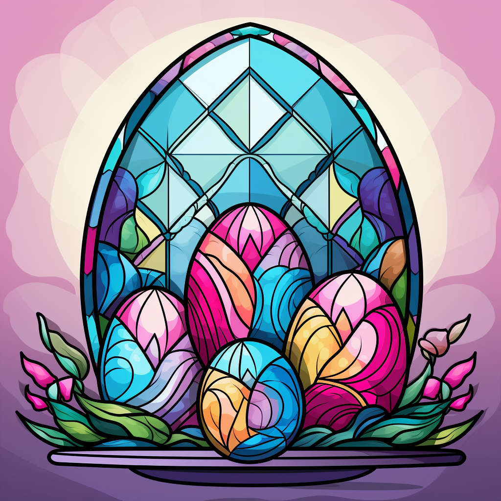 Abstract Window Easter Eggs Diamond Art Kit