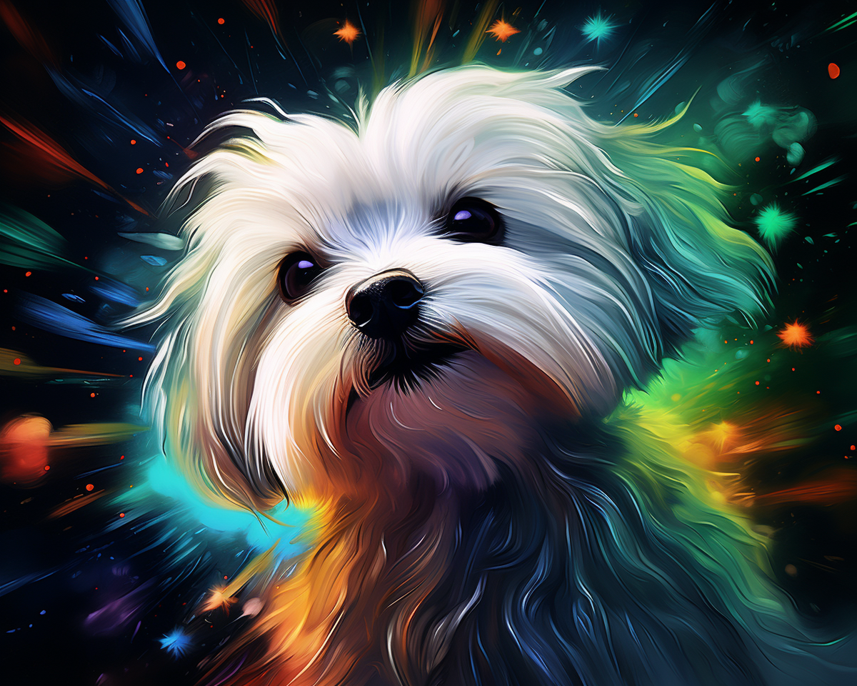Color Blast Maltese Diamond Art Kit