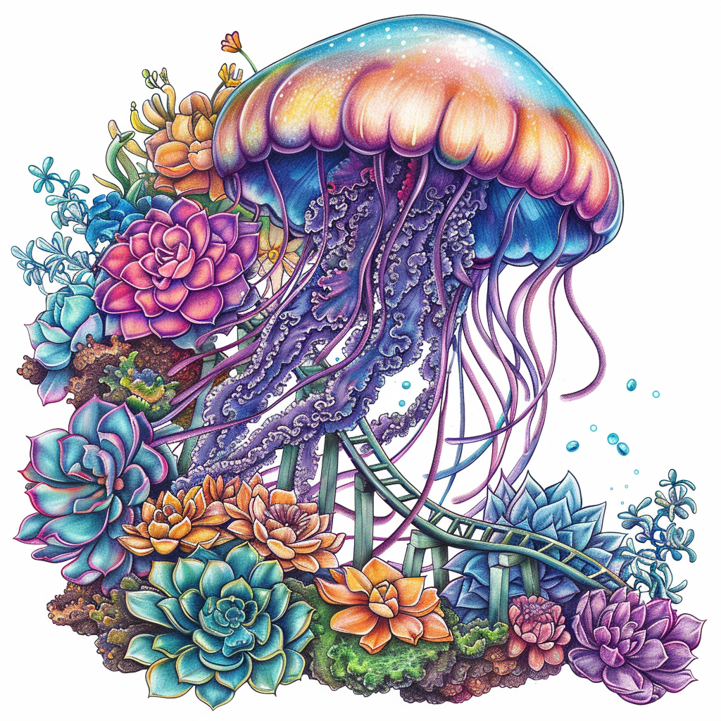 Jellyfish Succulents Diamond Art Kit