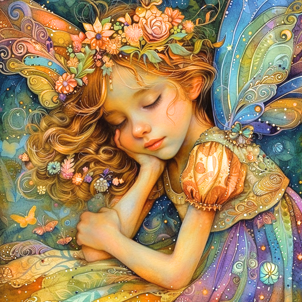 Abstract Sleeping Fairy Diamond Art Kit
