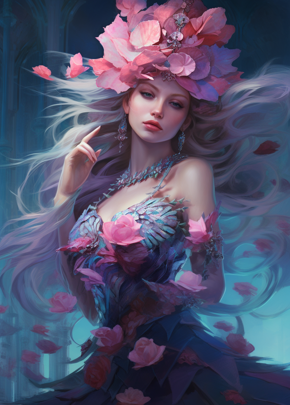 Pink Rosewater Woman Diamond Art Kit