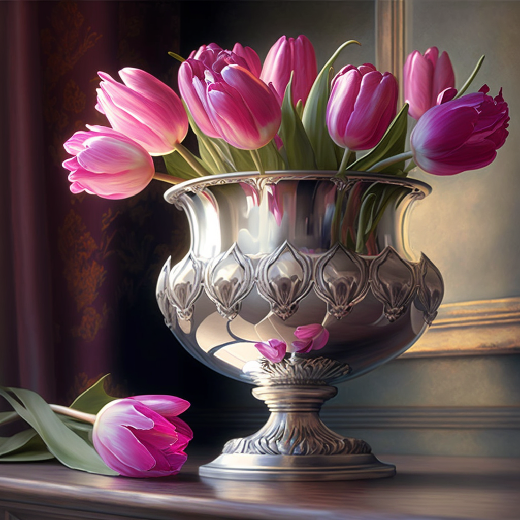 Tulips On The Table Diamond Art Kit