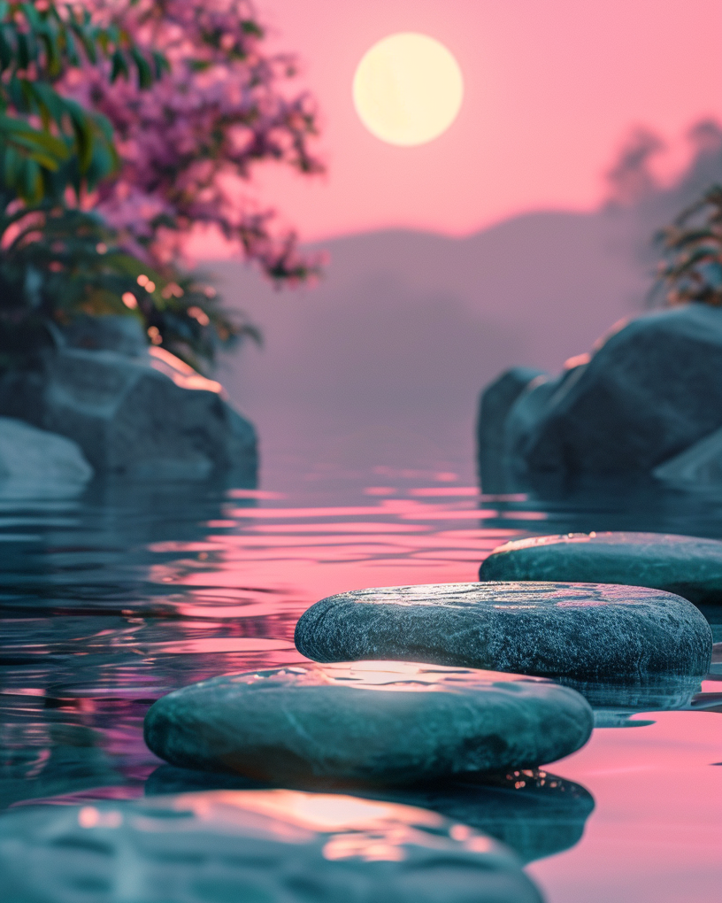 Stepping Stone Sunset Diamond Art Kit