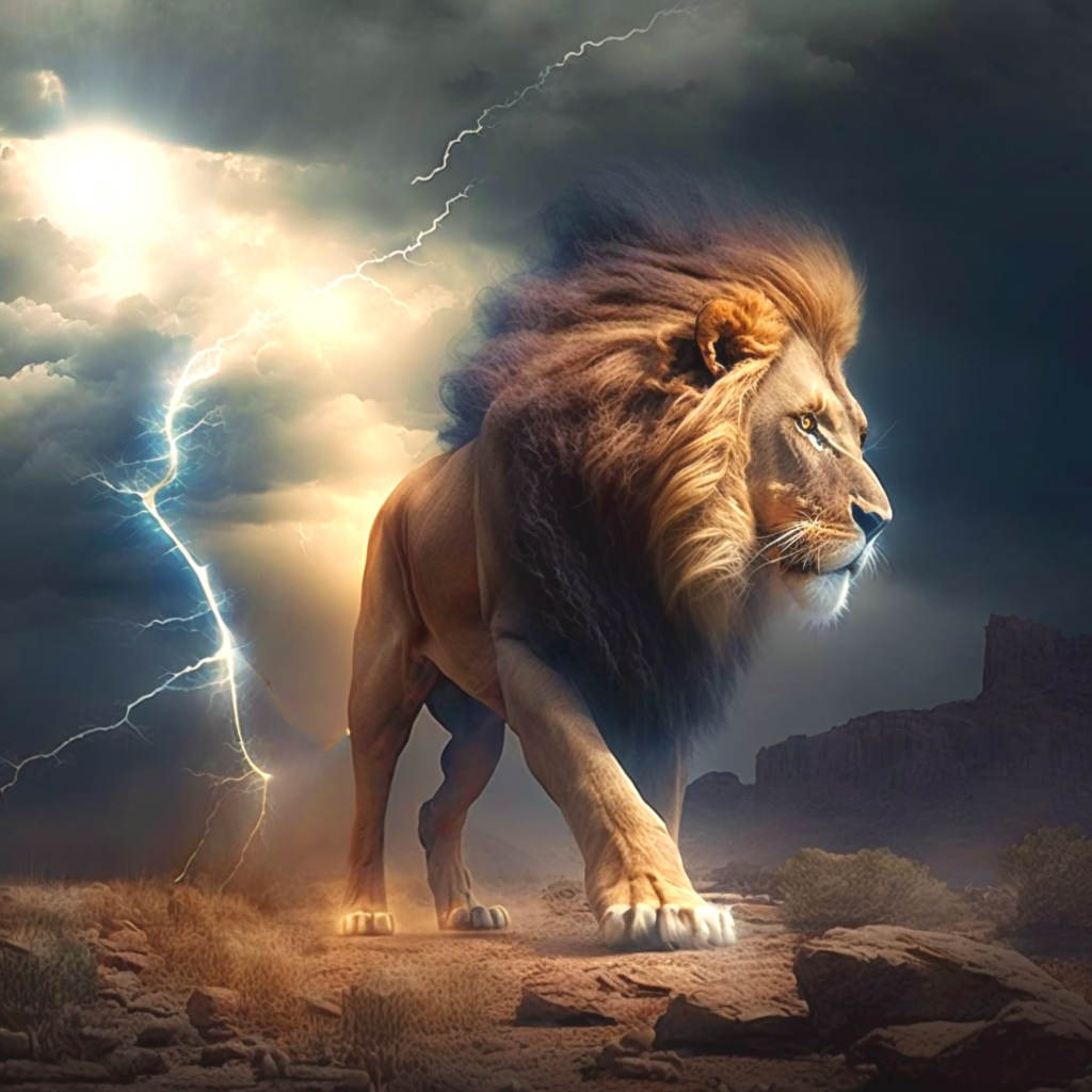 Lightning Lion Diamond Art Kit