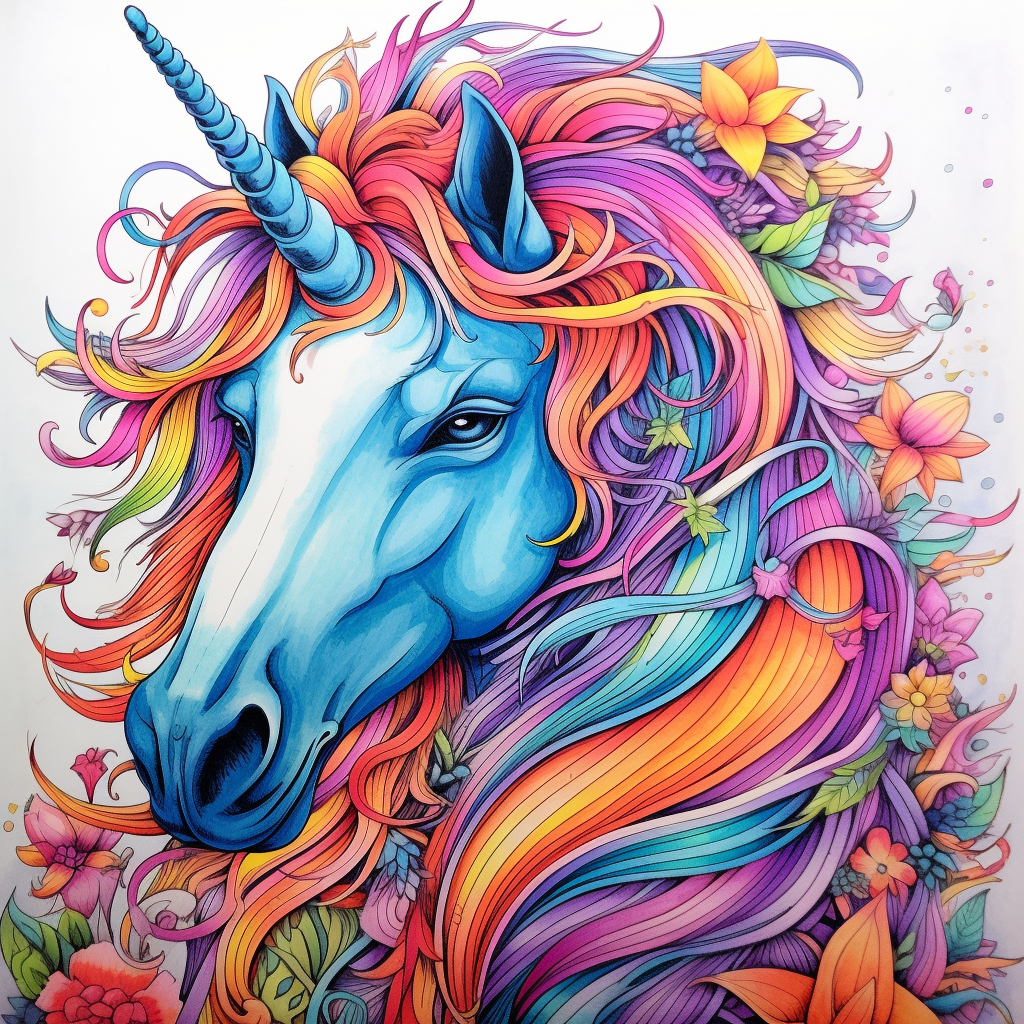 Blue Face Unicorn Diamond Art Kit