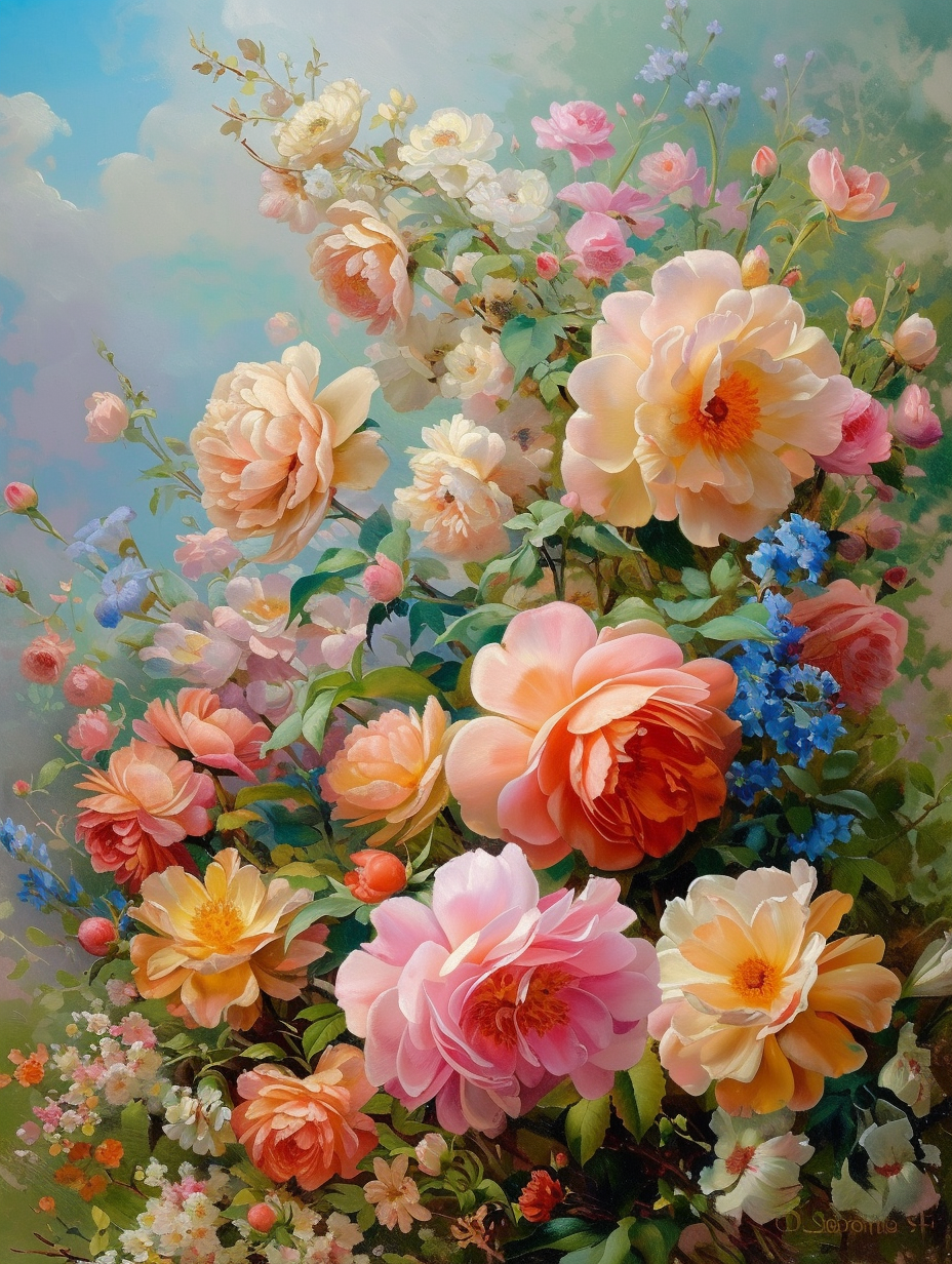 Cluster Of Flowers Diamond Art Kit