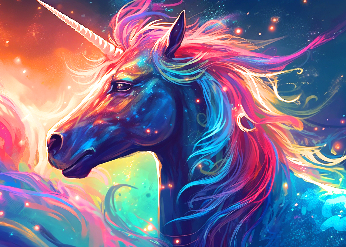 Rainbow Swirl Unicorn Diamond Art Kit