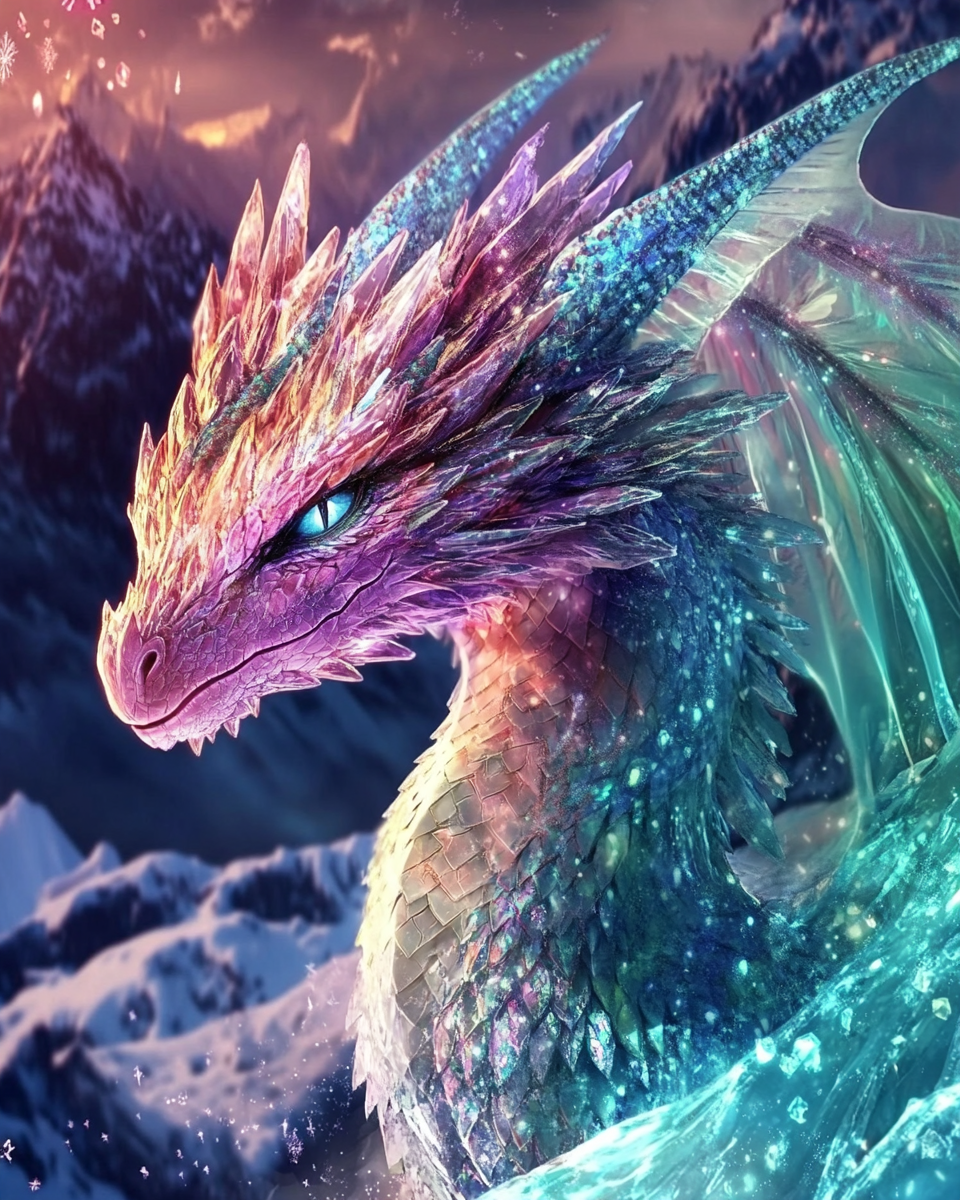 Ice Crystal Dragon Diamond Art Kit