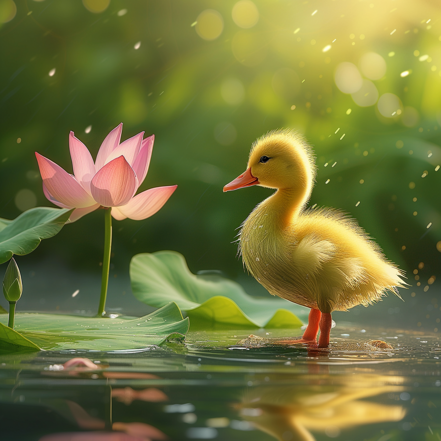 Duckling And Lotus Diamond Art Kit