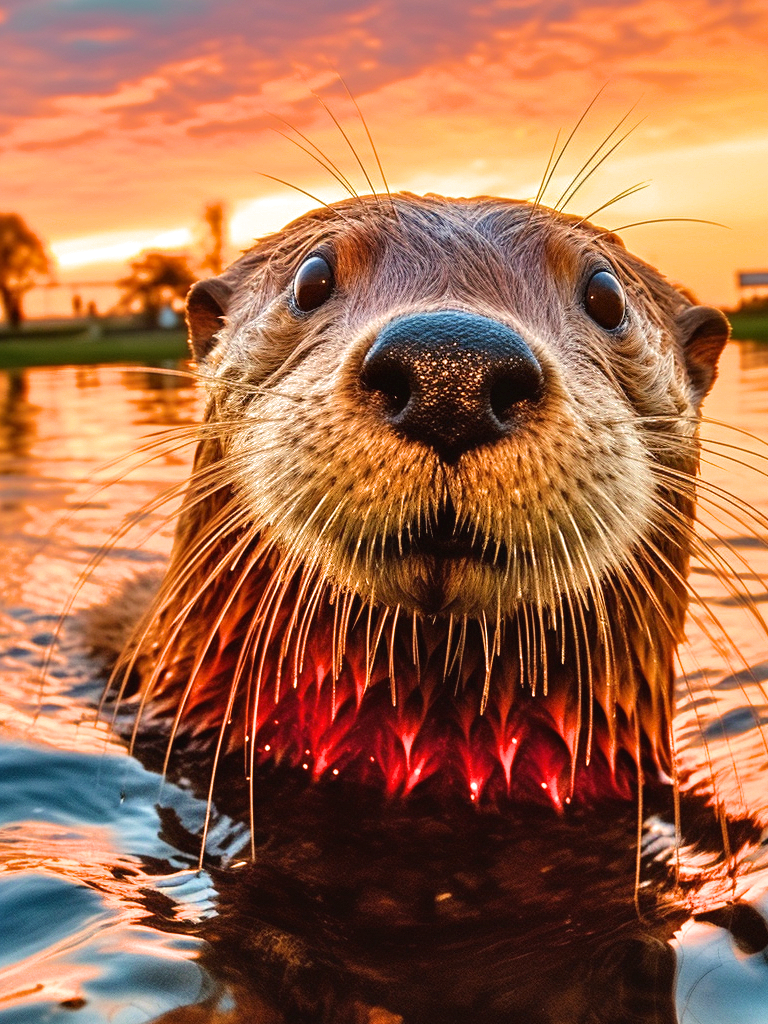 Otter Close Up Diamond Art Kit