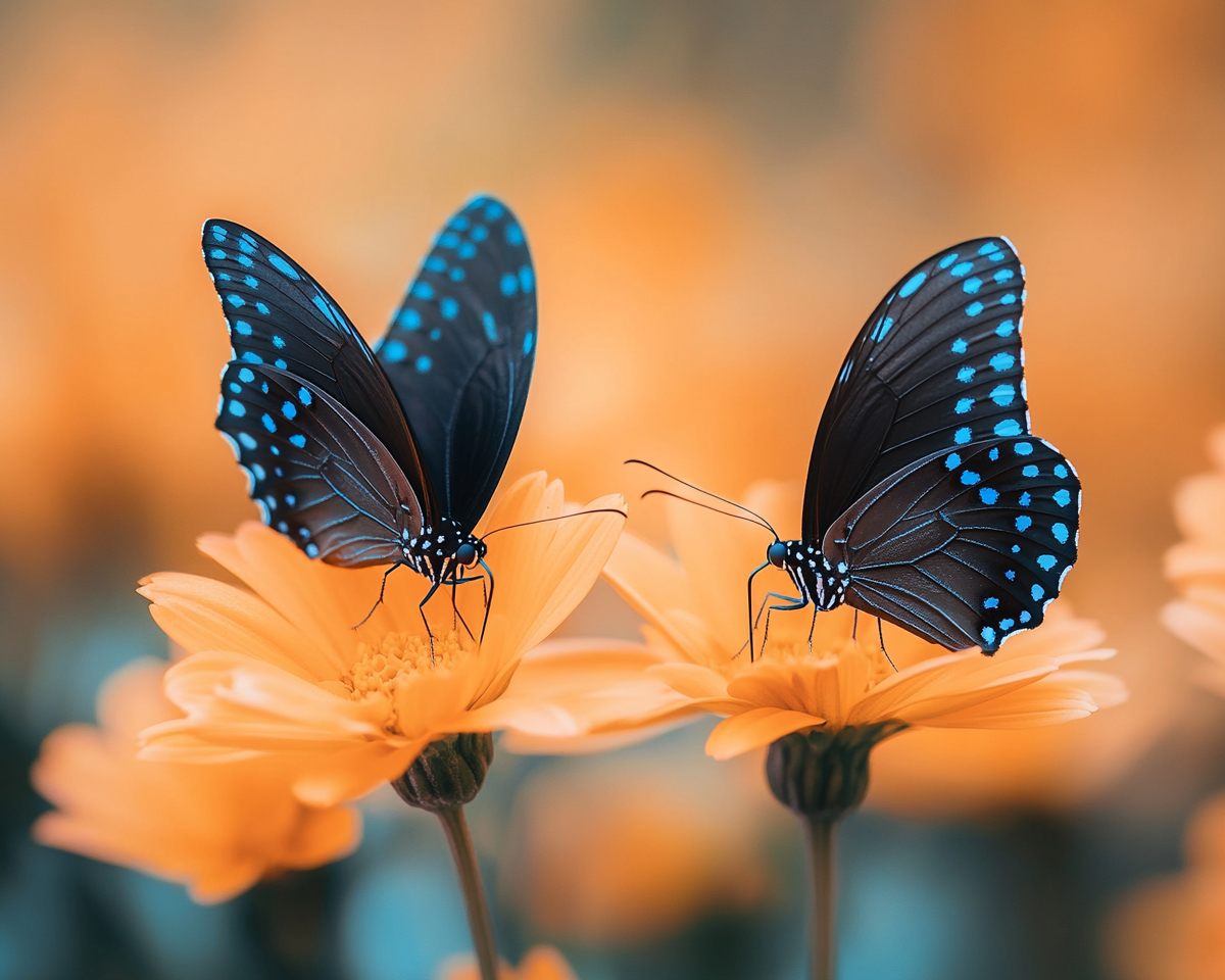 Blue Spotted Butterflies Diamond Art Kit