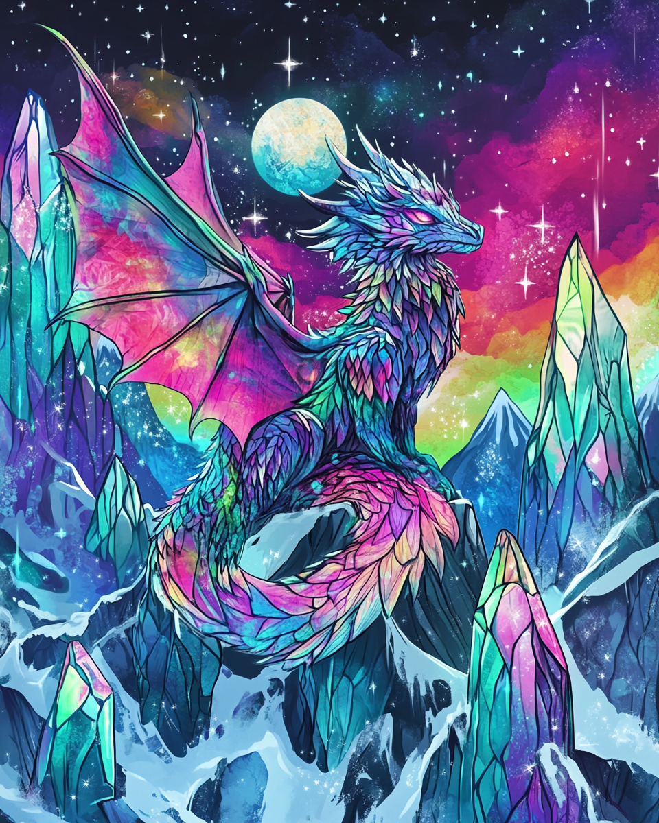 Moon Crystal Dragon Diamond Art Kit