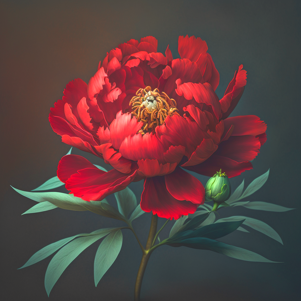 Red Peony Diamond Art Kit