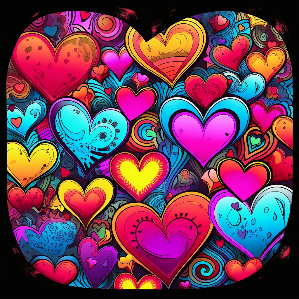 Bright Heart Pattern Diamond Art Kit