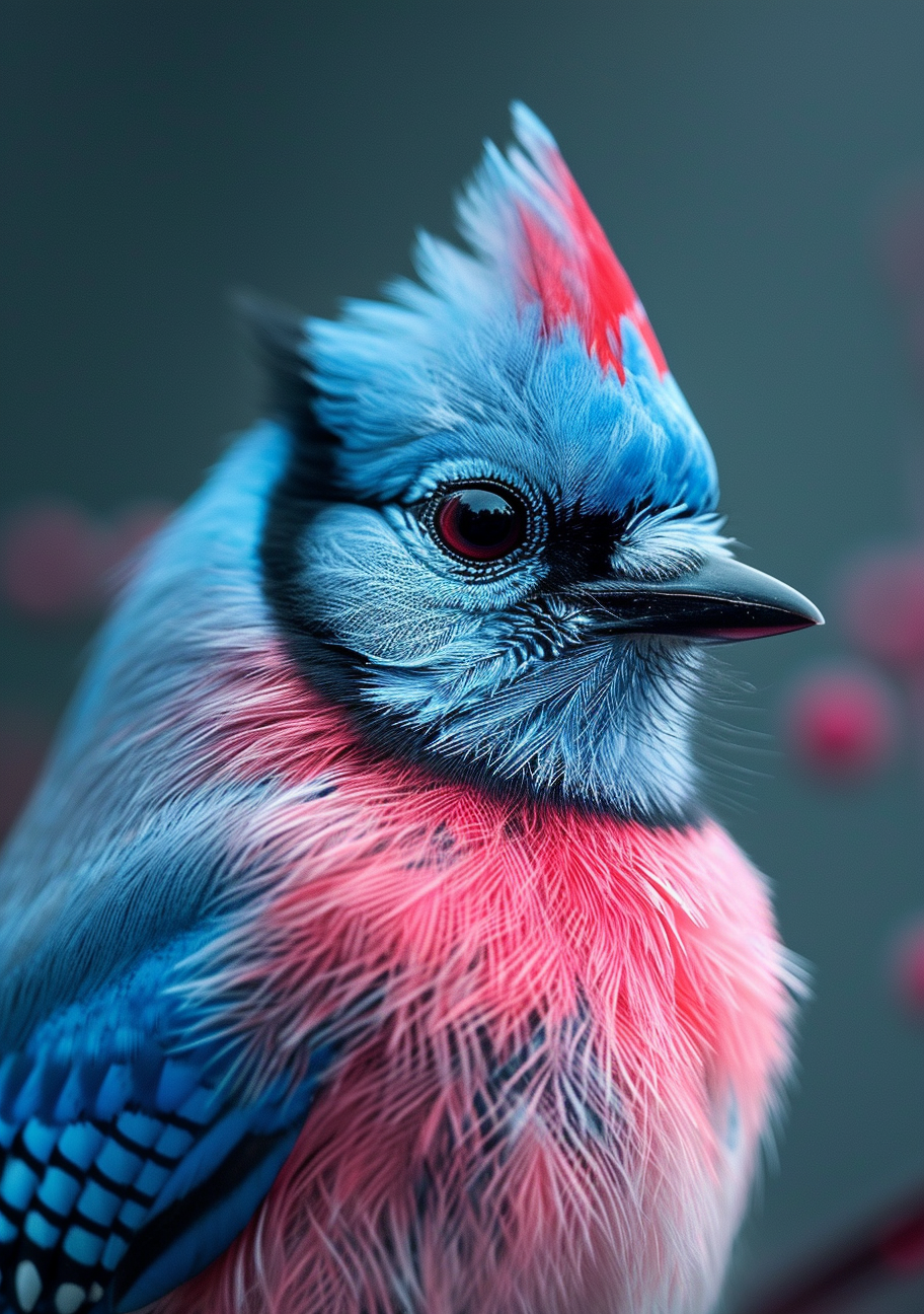 Abstract Pink Bluebird Diamond Art Kit