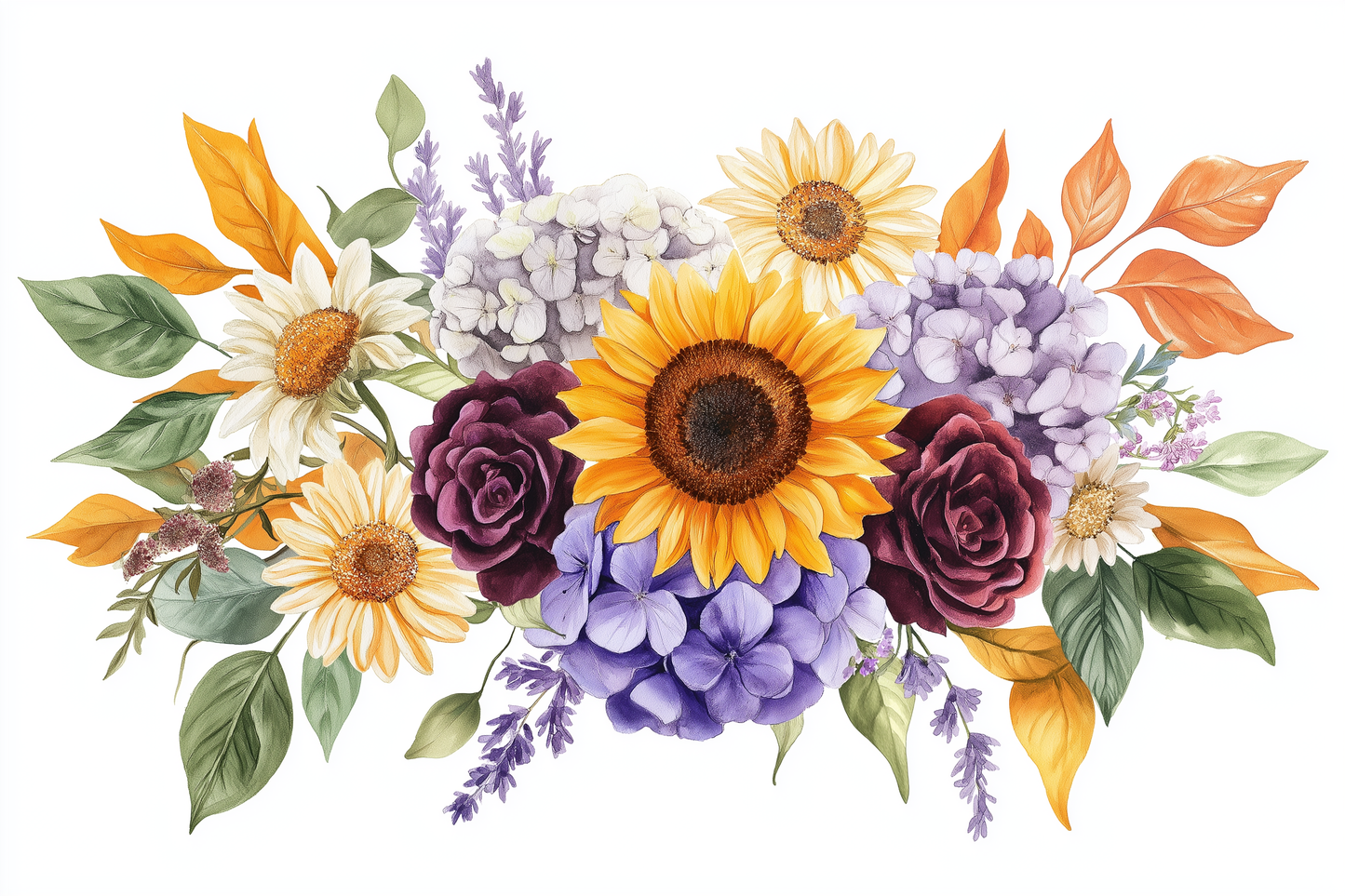 Sunflower Purple Flowers Wag Diamond Art Kit