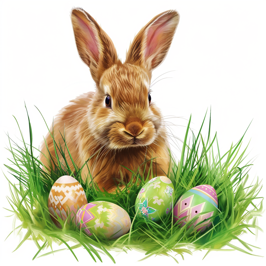 Brown Bunny Easter Eggs Diamond Art Kit