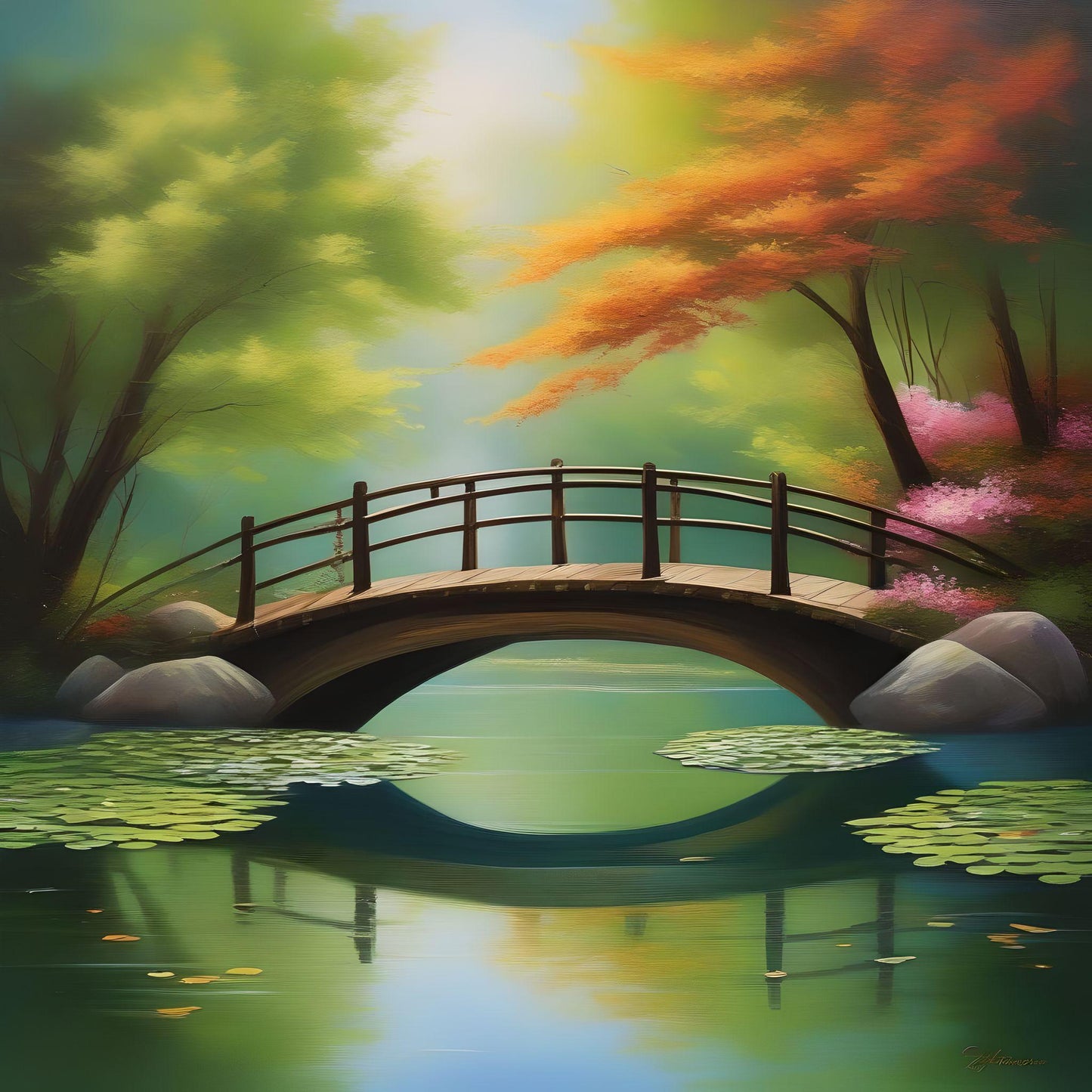 Bridge By The Rocks Diamond Art Kit