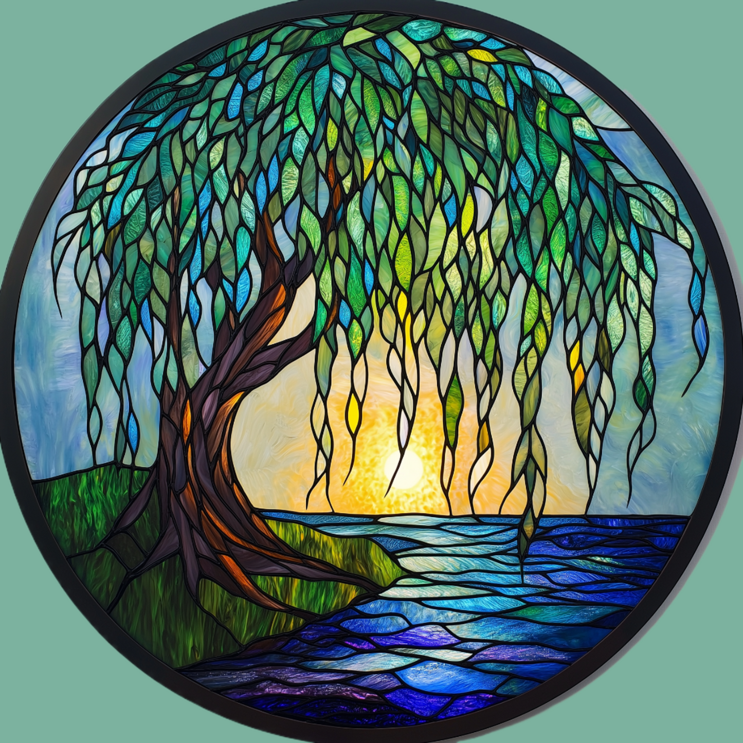 Abstract Willowtree Circle Diamond Art Kit