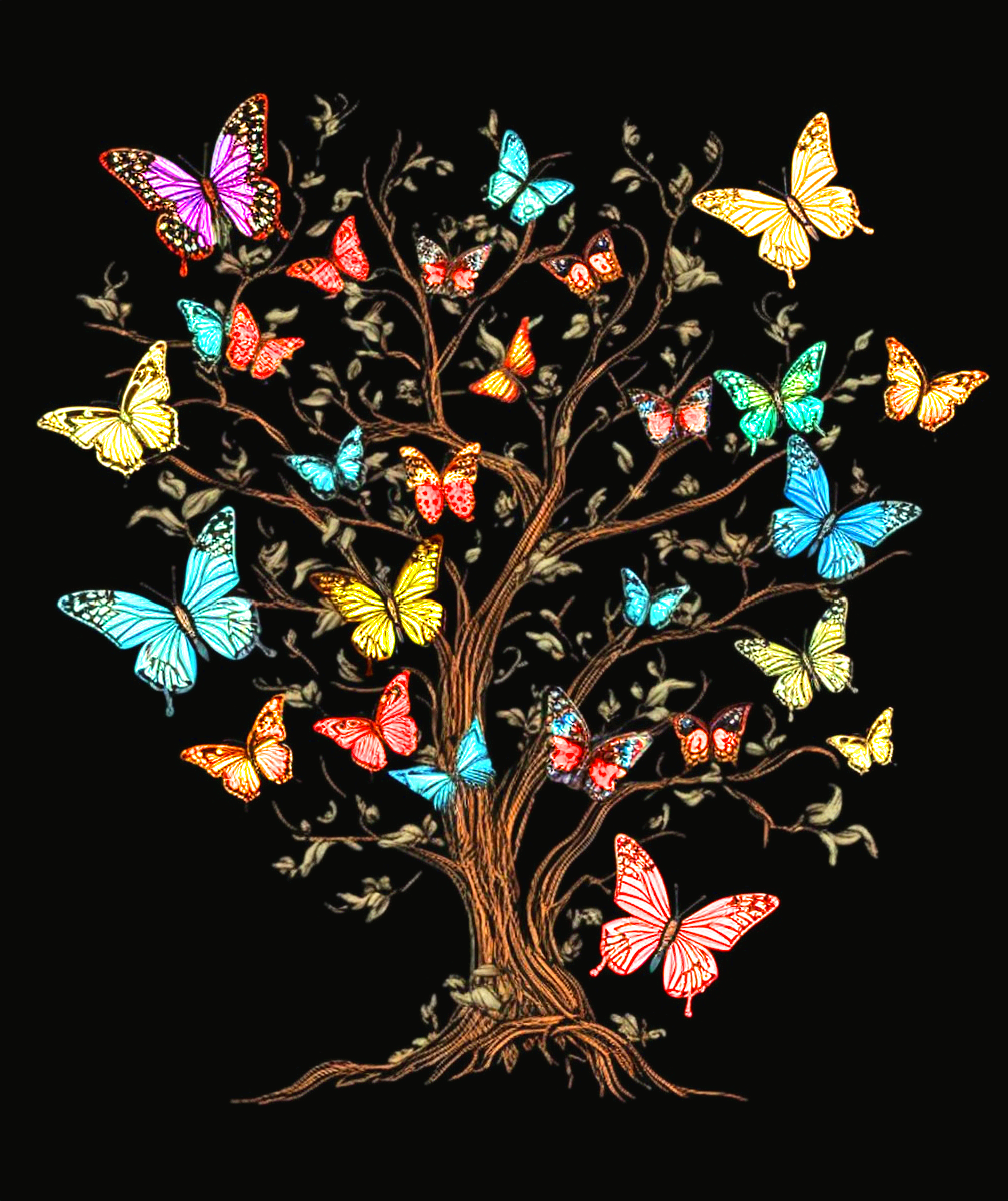 Tree Of Butterflies Diamond Art Kit