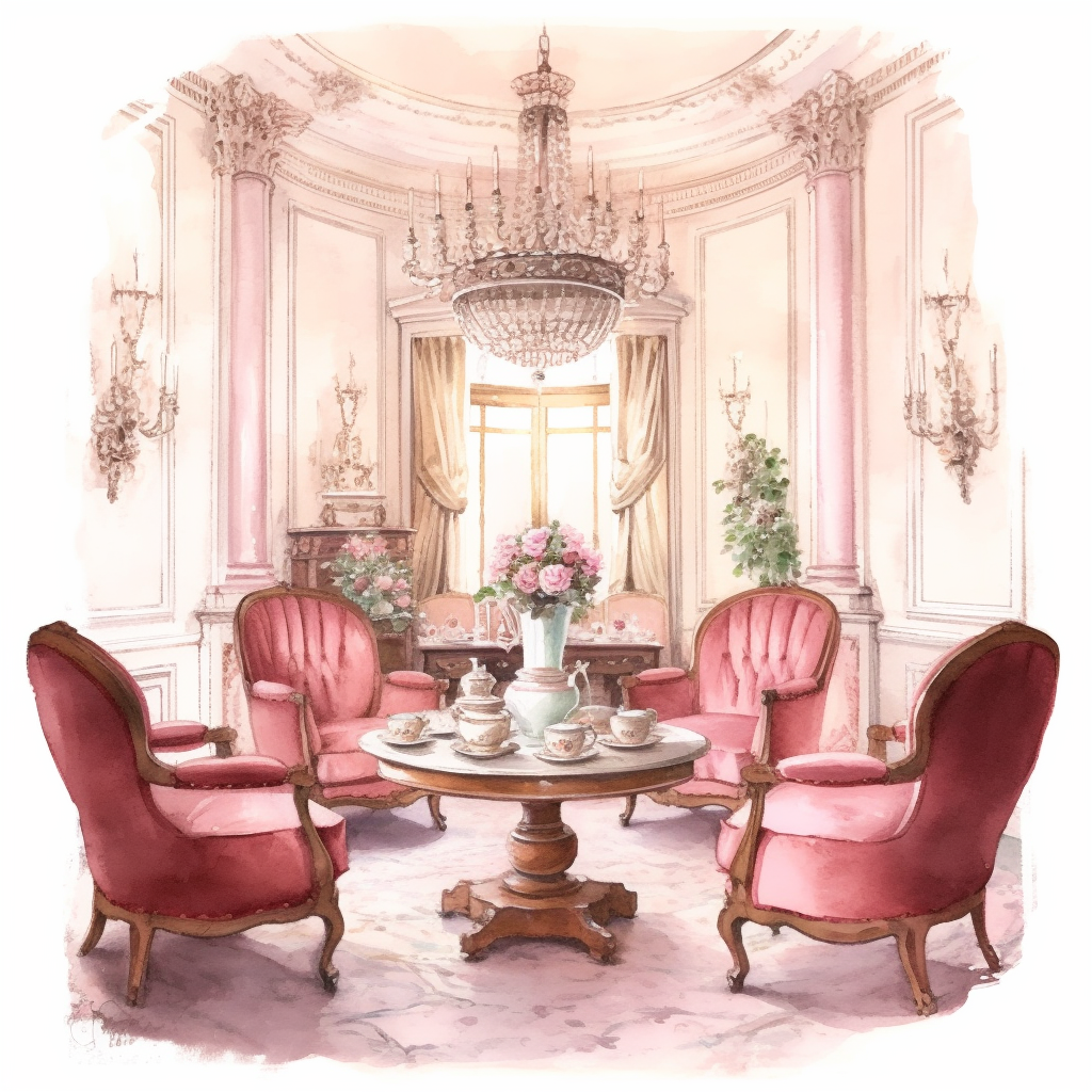 Victorian Tea Party Room Diamond Art Kit