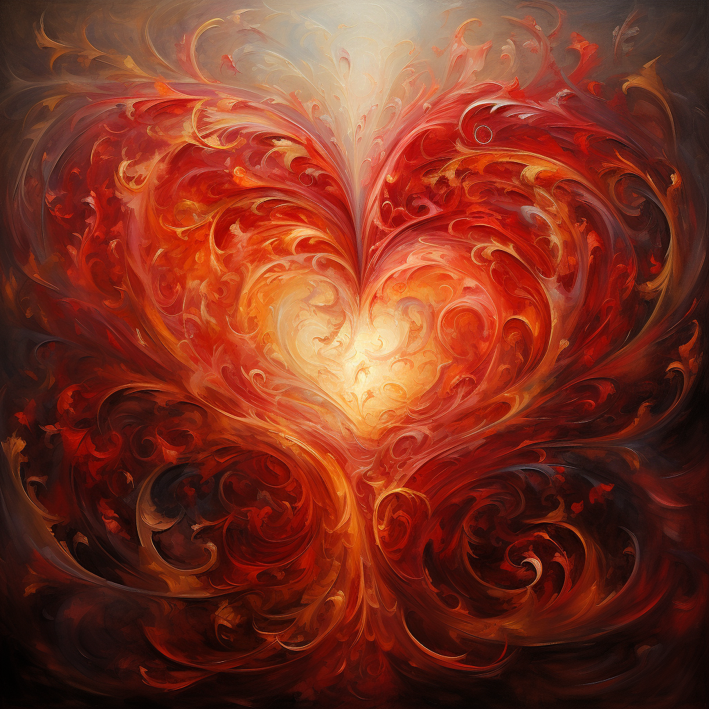 Flaming Swirl Heart Diamond Art Kit