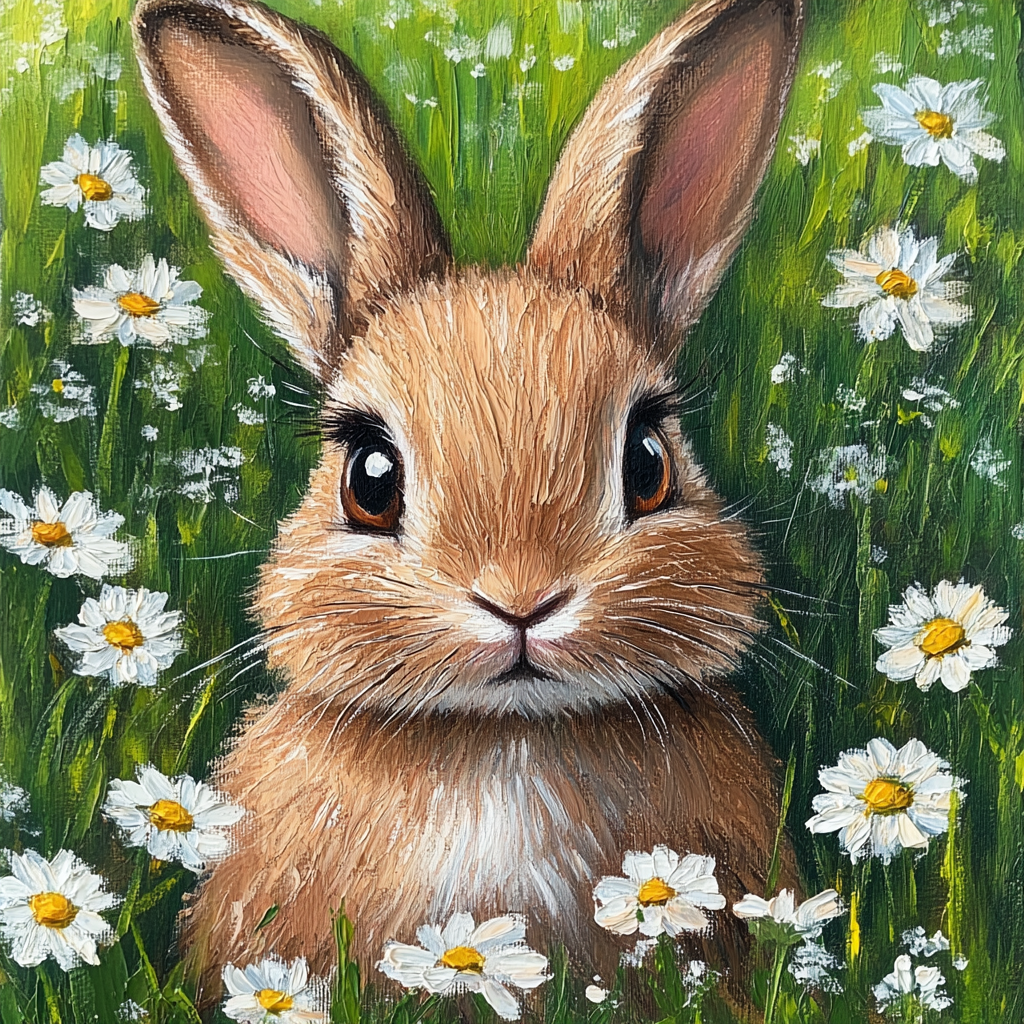 Rabbit Close Up Diamond Art Kit