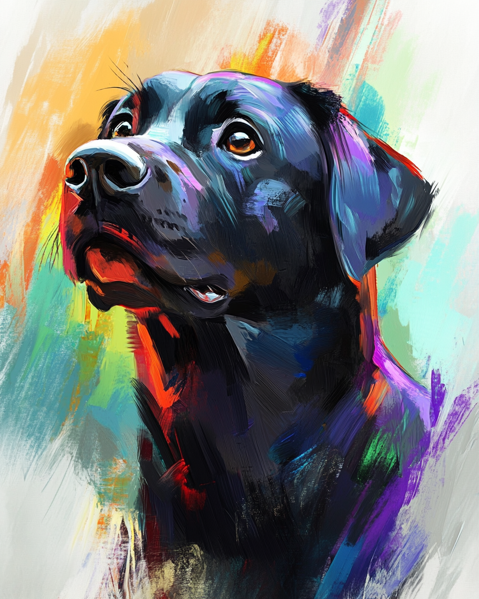 Black Labrador Abstract Diamond Art Kit