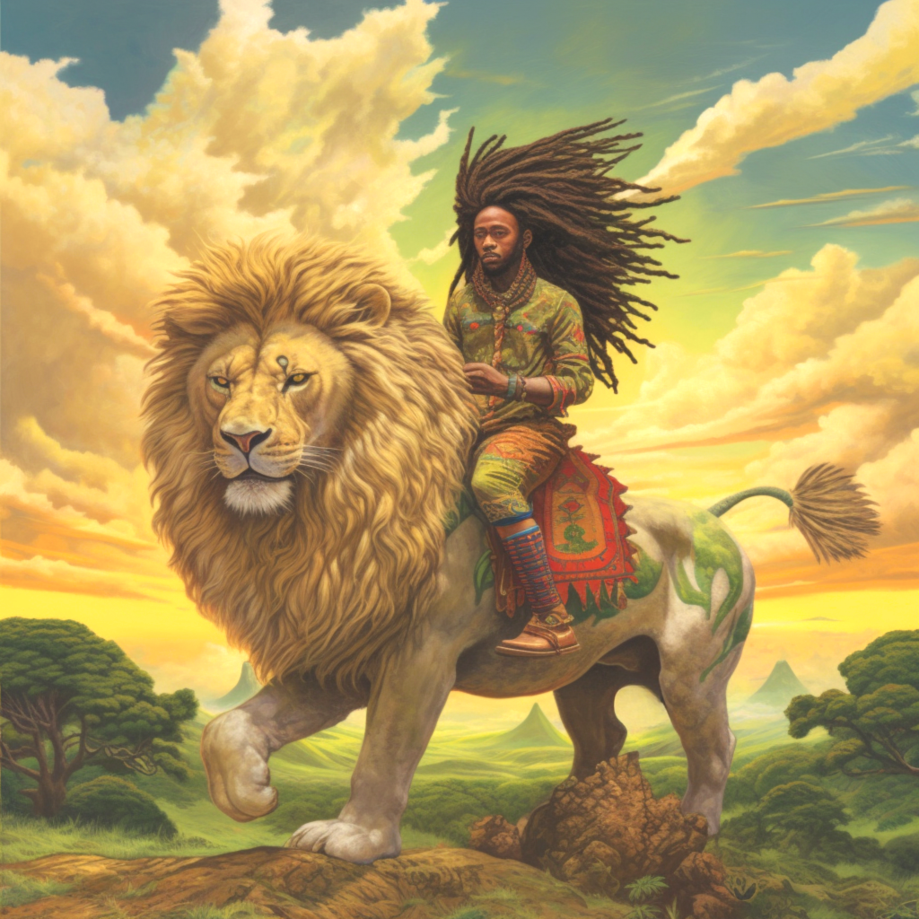 Dreadlock Man Lion Diamond Art Kit