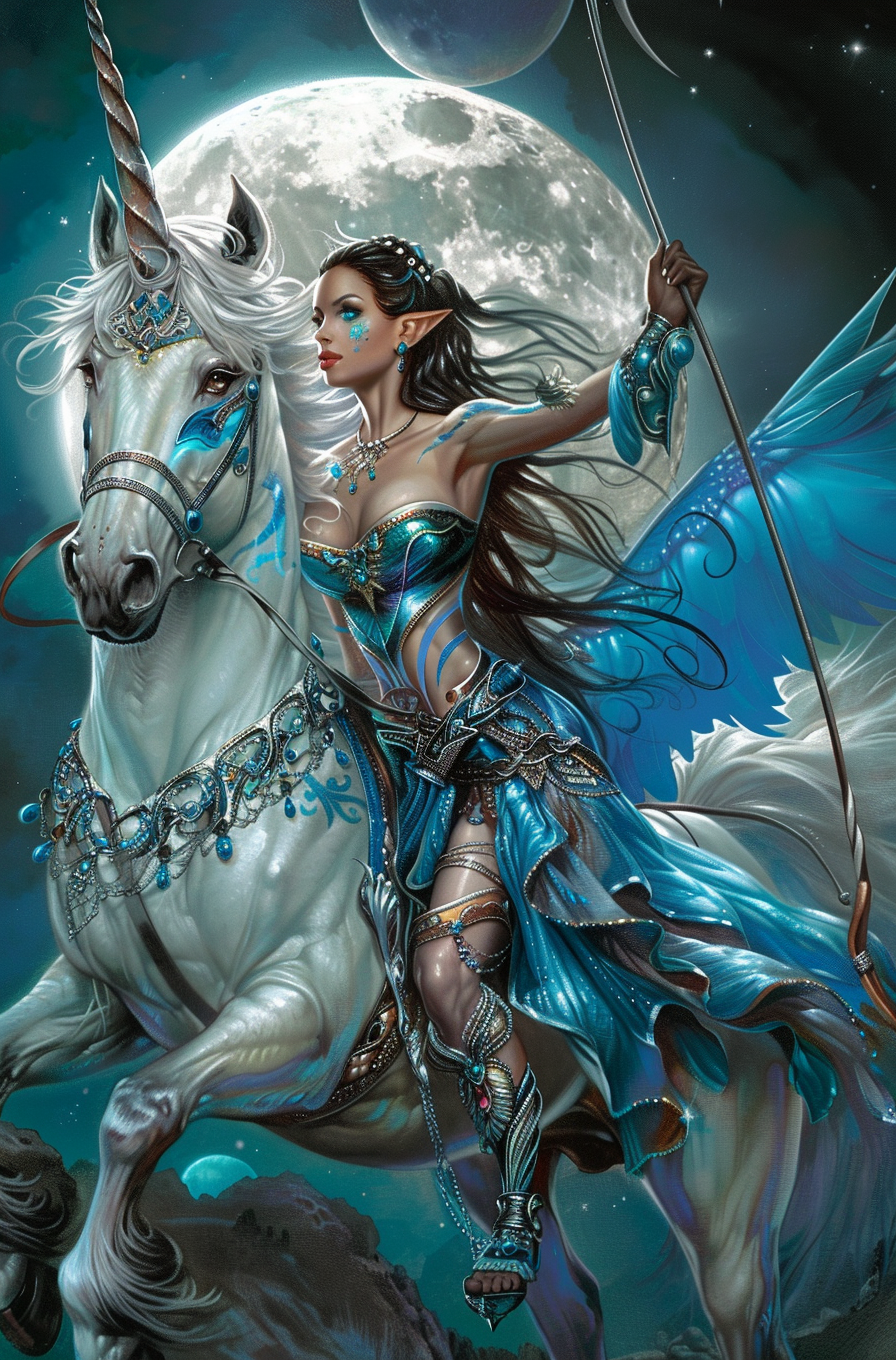 Elven Warrior Unicorn Diamond Art Kit