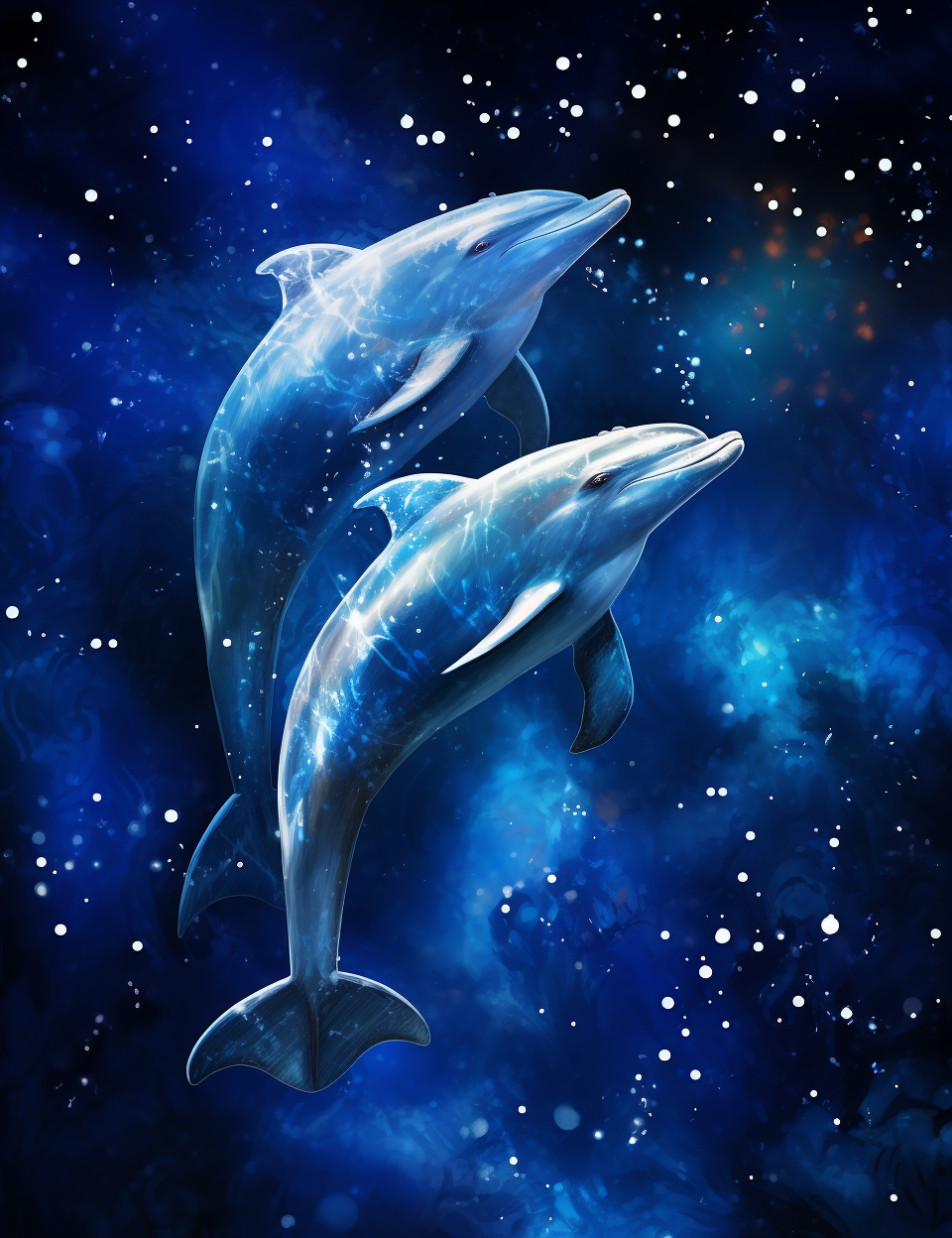 Two Dolphin Galaxy Diamond Art Kit