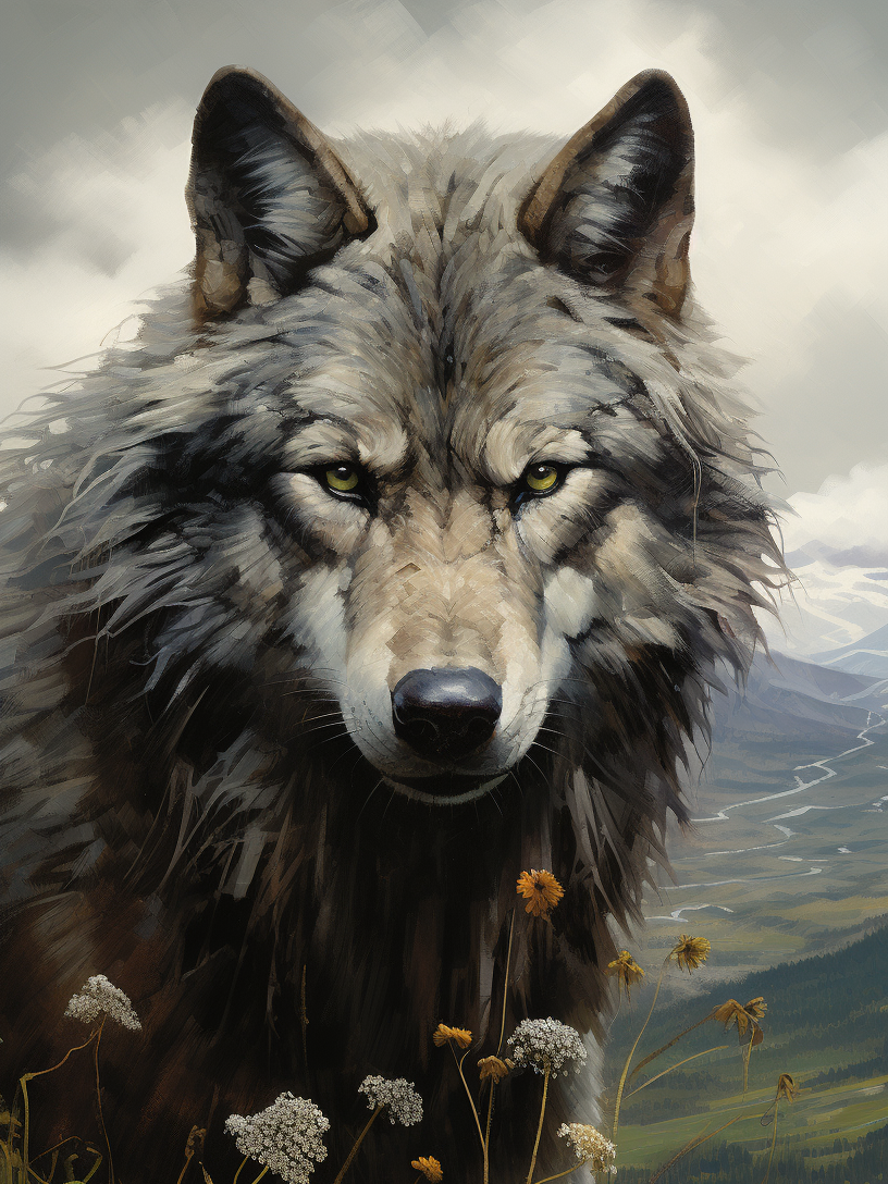 Highland Wolf Diamond Art Kit